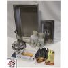 Image 1 : ONE FULL-SIZE 4" DEEP S/S INSERT W/ MISC ITEMS