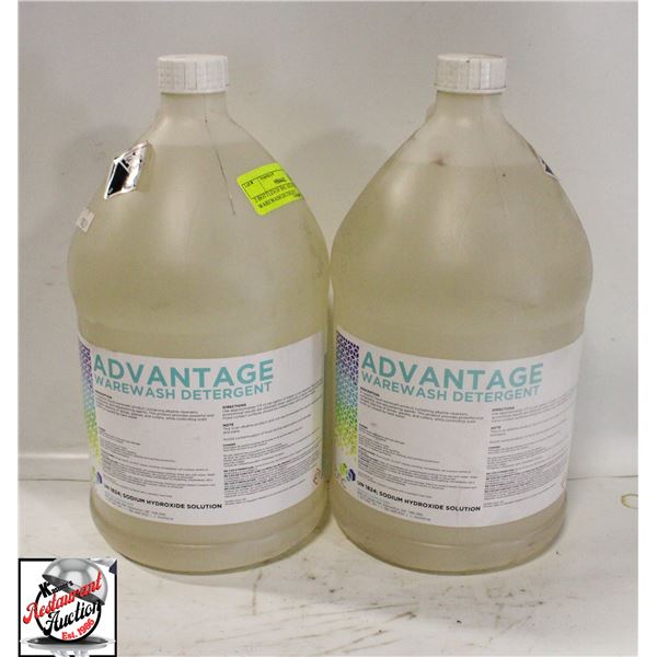 2 BOTTLES OF BNC ADVANTAGE WAREWASH DETERGENT