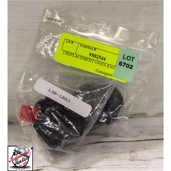 2 REPLACEMENT OVEN KNOBS