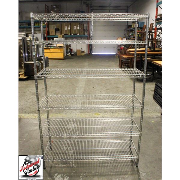 BAILIFF SEIZURE: 48" CHROME WIRE RACK - 4-TIER