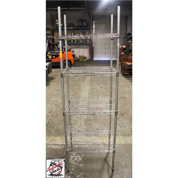 BAILIFF SEIZURE: 24" CHROME WIRE RACK - 4-TIER