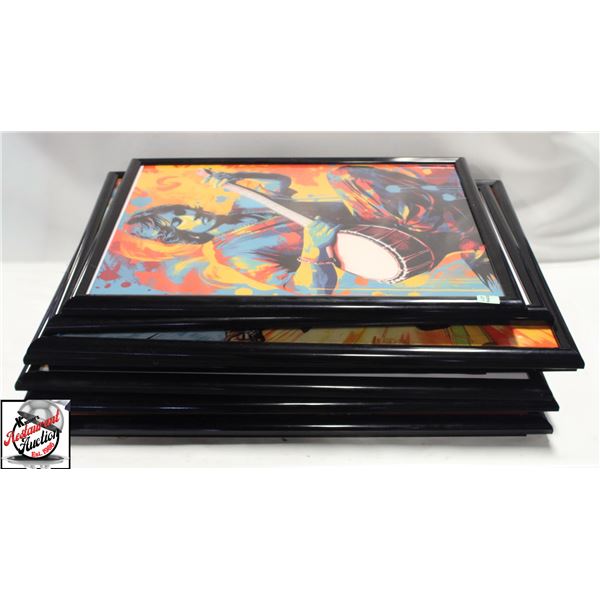BAILIFF SEIZURE: 12 ART PIECES IN PLASTIC FRAMES