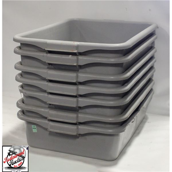 BAILIFF SEIZURE: 7 GREY PLASTIC BUS BINS