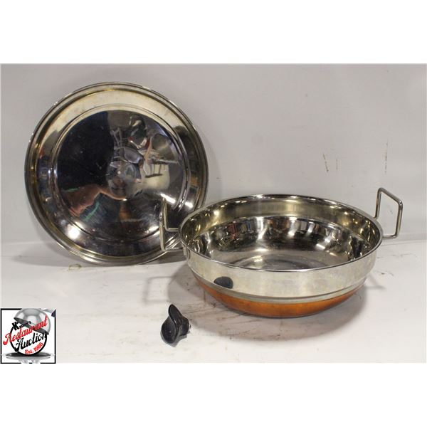 BAILIFF SEIZURE: S/S KADAI W/ COPPER BOTTOM & LID