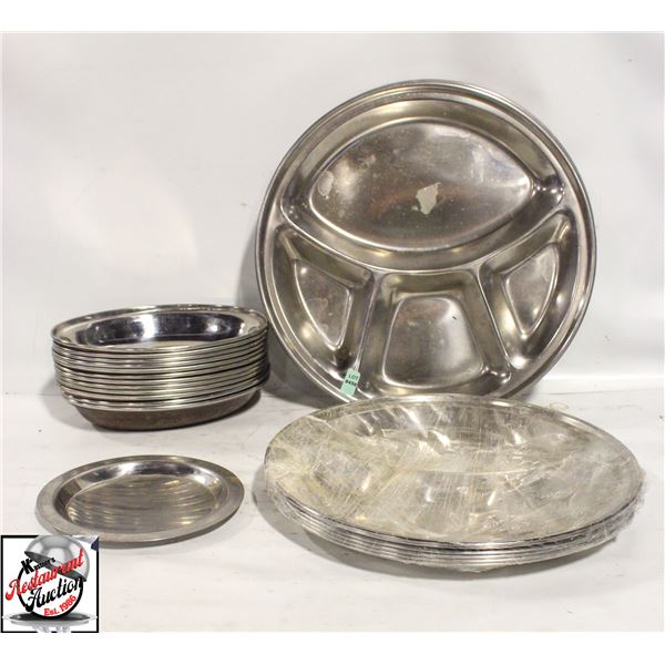 BAILIFF SEIZURE: ASSORTED S/S AND COPPER DISHES