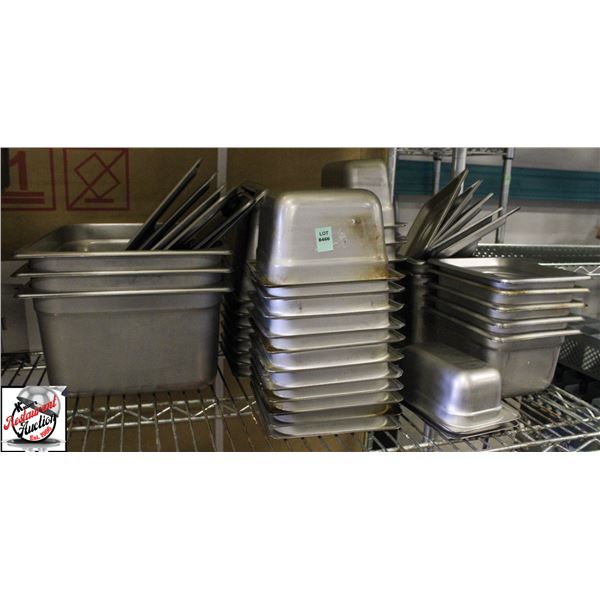BAILIFF SEIZURE: ASSORTED S/S INSERTS W/ LIDS