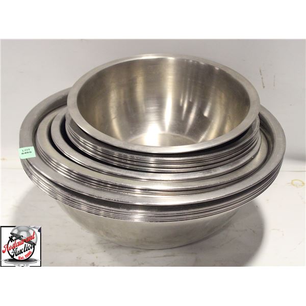 BAILIFF SEIZED: LOT OF S/S BOWLS -  ASSORTED SIZES