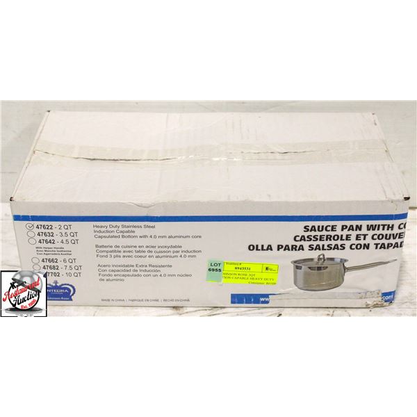 NEW JOHNSON ROSE 2QT INDUCTION CAPABLE HEAVY DUTY