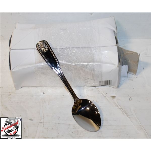 36 NEW JOHNSON ROSE SHELL TABLE SPOONS