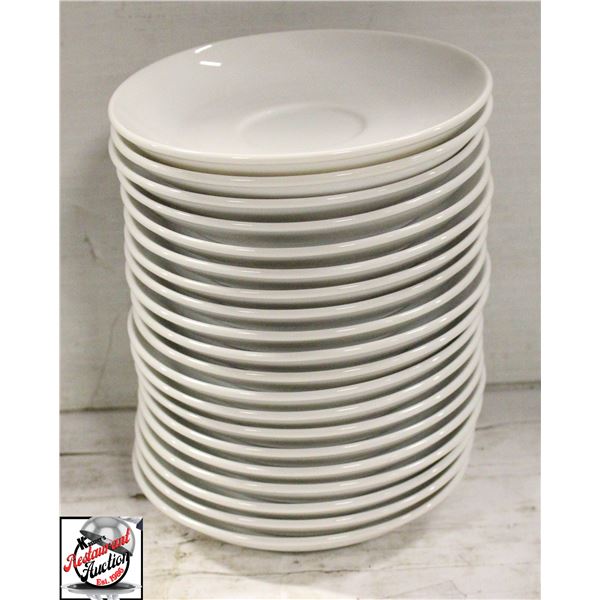 20 WHITE 6" SAUCERS