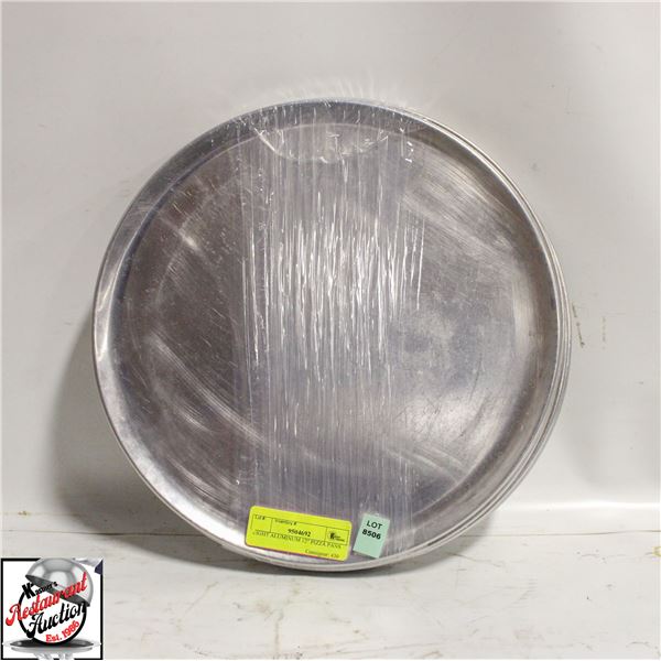 EIGHT ALUMINUM 12" PIZZA PANS