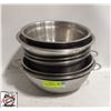 Image 1 : 8 ASSORTED STAINLESS STEEL MIXING BOWLS