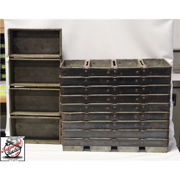 11 STRAPPED 4-LOAF BREAD / BAKING PANS