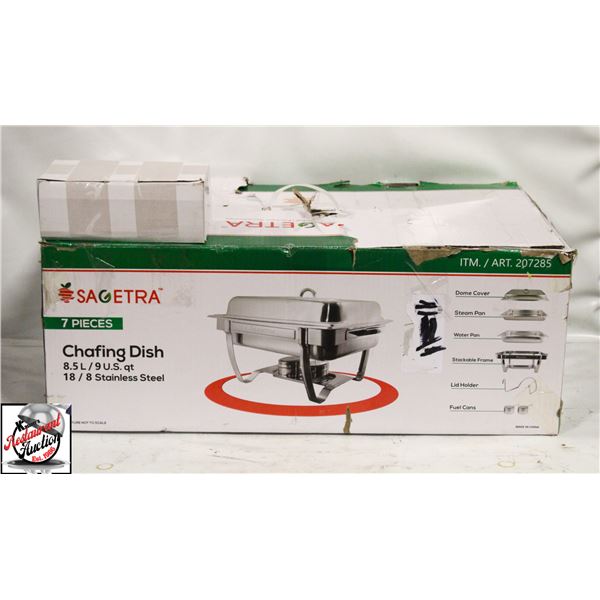 SAGETRA 8.5L CHAFFING DISH 18/8 STAINLESS STEEL