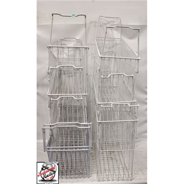8 ASSORTED DISPLAY FREEZER BASKETS