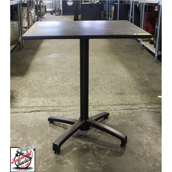 CHAMPION BLACK STEEL FOLDABLE CAFE TABLE