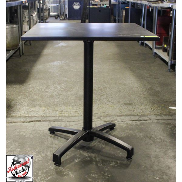 CHAMPION BLACK STEEL FOLDABLE CAFE TABLE