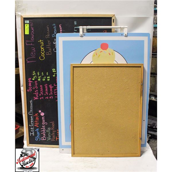 QUARTET BLACKBOARD W/ CORKBOARD & A FRAME