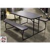 Image 1 : BLACK PLASTIC FOLDING PICNIC TABLE
