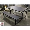 Image 1 : BLACK PLASTIC PICNIC TABLE