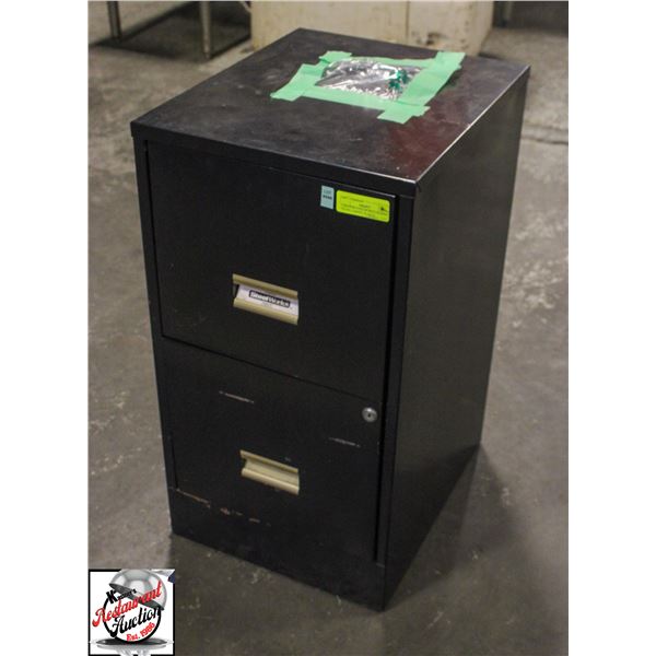 2 DRAWER STEELWORKS LOCKING FILING CABINET W/ KEYS