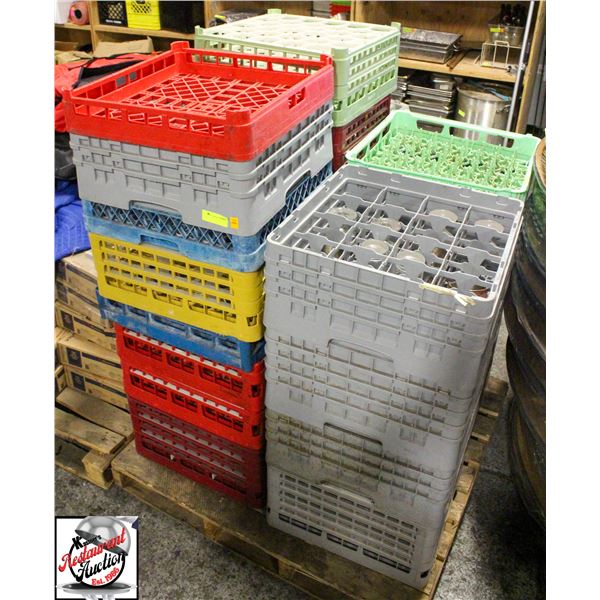 PALLET OF ASSORTED FULL-SIZE DISHWASHER RACKS