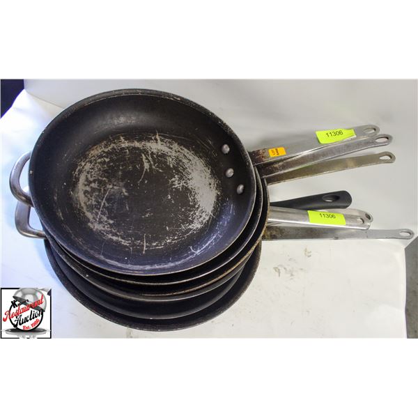 6 ASSORTED 12" FRYING PANS