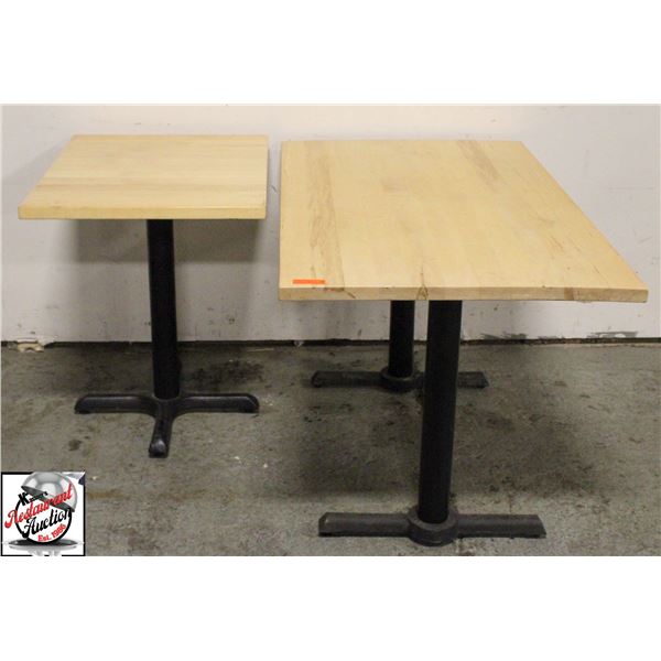 2 WOODEN DINING TABLES
