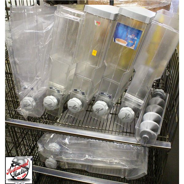 LOT OF 7 KELLOGG'S CEREAL DISPENERS (AS IS)