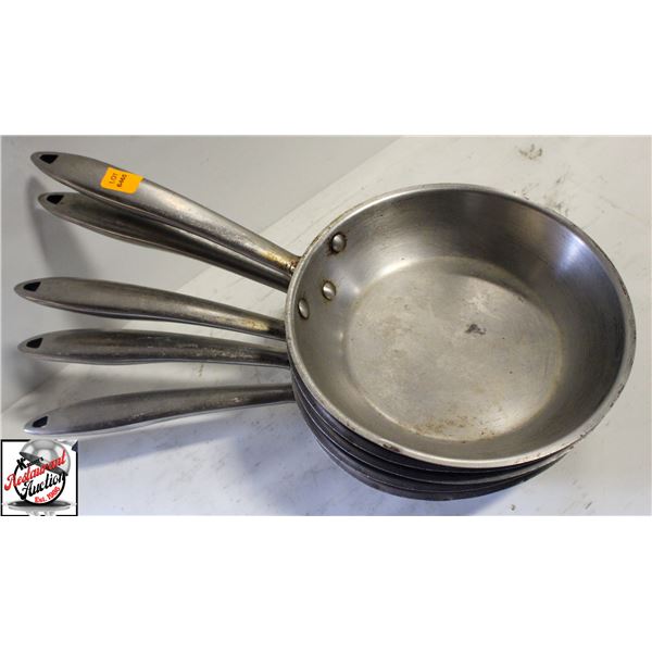 5 BROWNE THERMALLOY INDUCTION CAPABLE FRYING PANS
