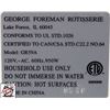 Image 2 : NEVER USED GEORGE FORMAN BABY GEORGE ROTISSERIE