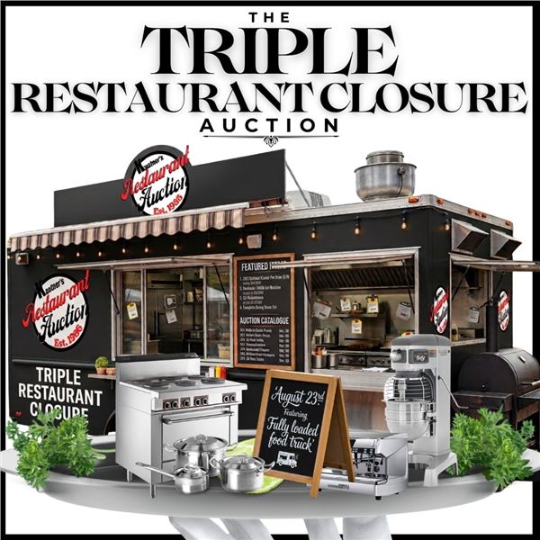BOOK YOUR RESTAURANT AUCTON PICK UP TODAY