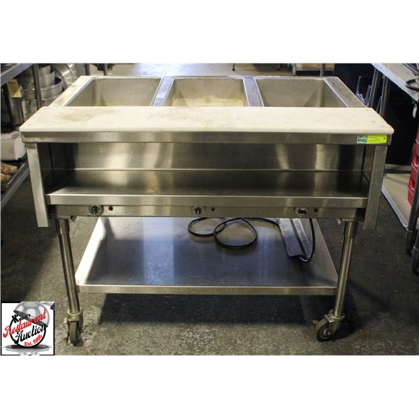 HALBAR 3WHFT 3-WELL COMMERCIAL STEAM TABLE