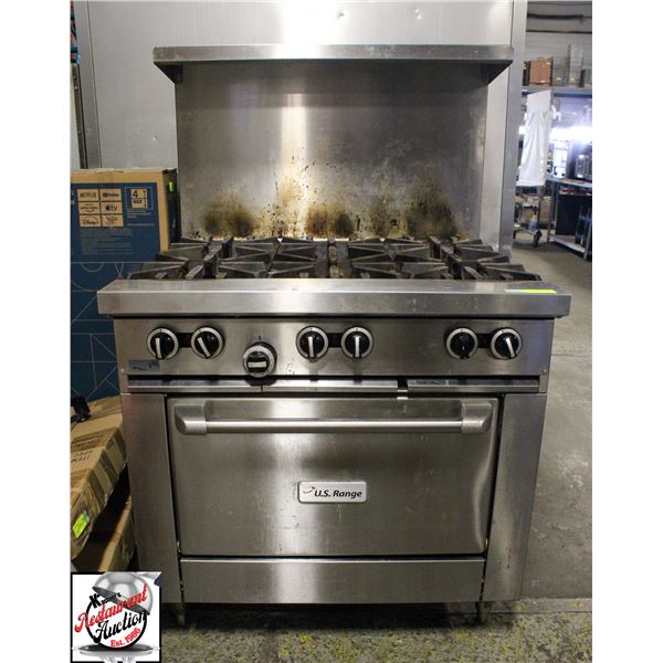 U.S. RANGE 6-BURNER NATURAL GAS RANGE