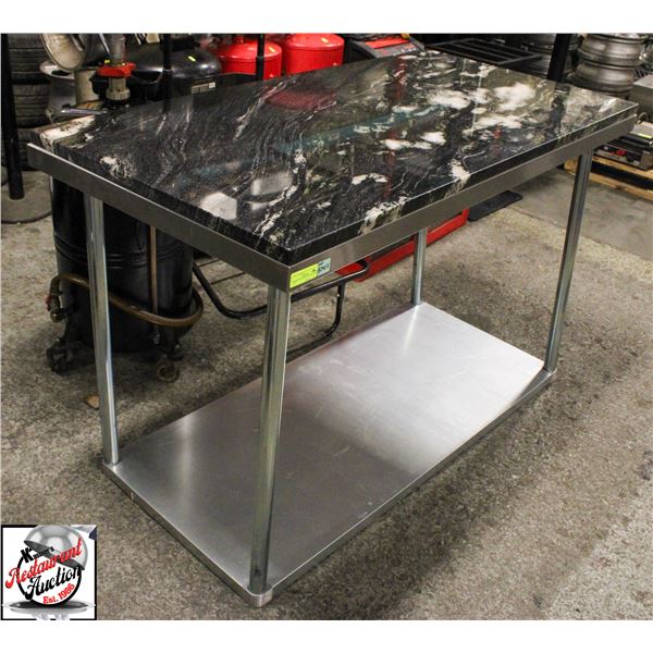 MARBLE TOP WORK TABLE 60" X 30" X 36"