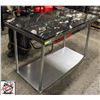 Image 1 : MARBLE TOP WORK TABLE 60" X 30" X 36"