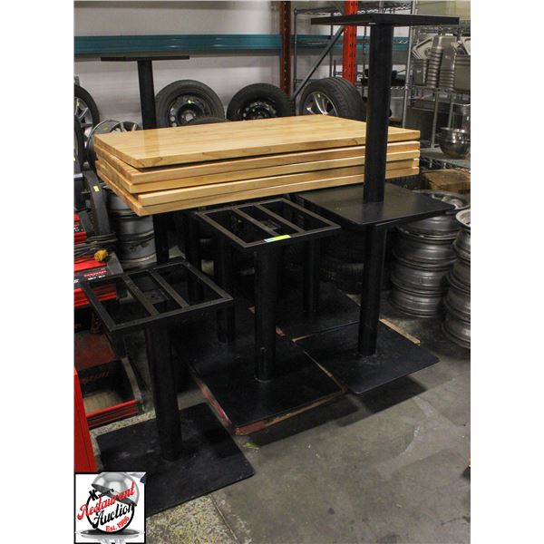 10 TABLE BASES AND 5 TABLE TOPS