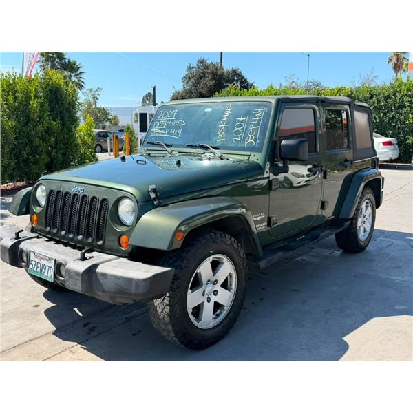 JEEP WRANGLER 2007 O/S TITLE 2 DAYS