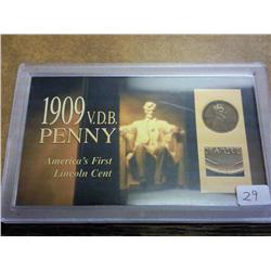 1909-VDB Lincoln Cent (In Case)