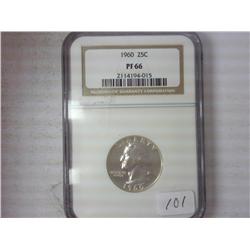 1960 Silver Washington Quarter NGC PF66