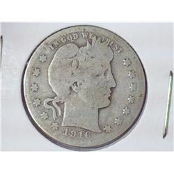 1916-D Barber Quarter