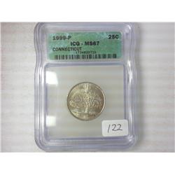 1999-P Connecticut Quarter ICG MS67