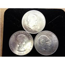 3-1965 Great Britain Churchill Crowns (UNC)