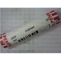 Roll Of 50 2009 Lincoln Childhood Home Cents, UNC
