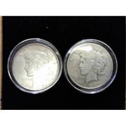 1923-P And 1923-S Peace Silver Dollars