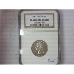 1997-S Washington Quarter NGC PF69 Ultra Cameo