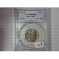 2001-P New York Quarter PCGS Sample Slab