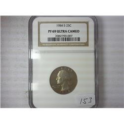 1984-S Washington Quarter NGC PF69 Ultra Cameo