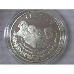 1991 Mt. Rushmore Proof Silver Dollar