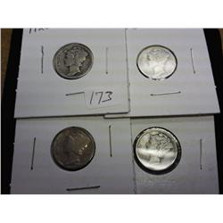 1926, 26-D, 28-D And 41-D Mercury Dimes